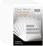 Clear Sheet Protectors for 3 Ring Binder, 500 Pack Plastic Sleeves for Paper by Golbsart