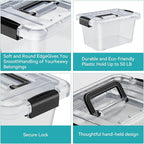 Nazhura Plastic Storage Bin, Stackable and Nestable Storage Boxes - Image 3