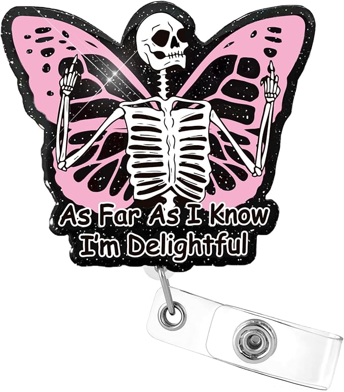 Aoryalps I AM Delightful Retractable Badge Reel Holder Retractable by Unknown