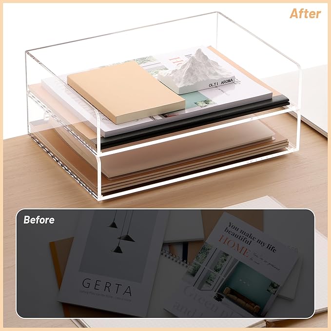 SANRUI Acrylic Paper Tray Organizer - Image 9