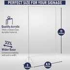 Acrylic Sign Holder 8.5 x 11, T-Shape Menu Holder - Image 2