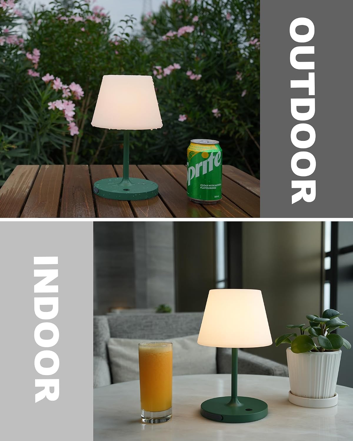 WEILAILUX Outdoor Battery Operated Table Lamp Waterproof, 4000mAh Cordless Ta...