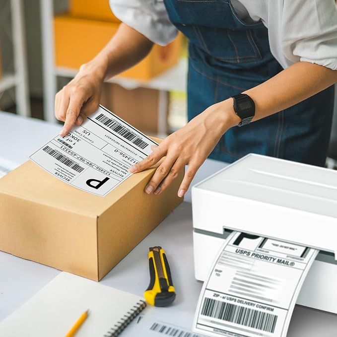 METRONIC Shipping Labels 4x6 500 PCS Fanfold Direct Thermal Labels, Perforated - Image 7