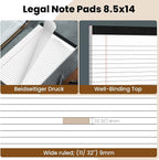 Legal Pads 8.5 x 14 Note Pads, 6 Pack Writing Pads Wide Ruled Notepads - Image 4