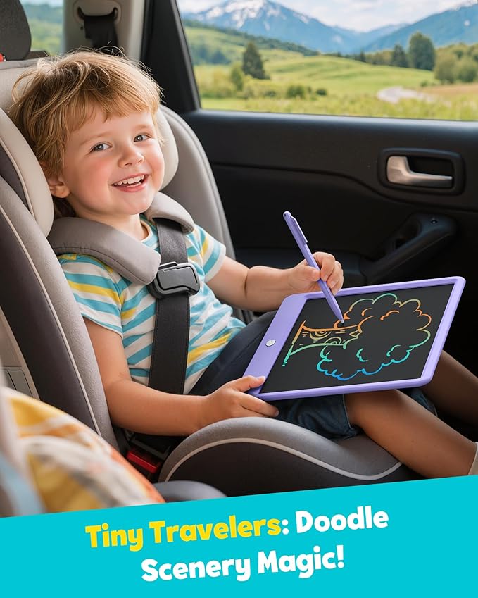 TEKFUN LCD Writing Tablet Doodle Board, 12inch Colorful Drawing Travel - Image 7