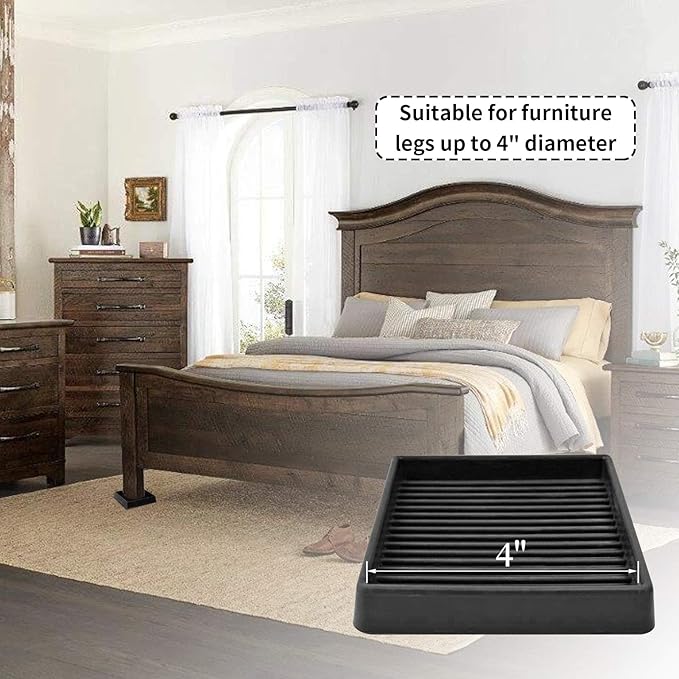 Yelanon Furniture Coasters, Rubber Furniture Feet, Anti Slide Floor Protector - Image 3