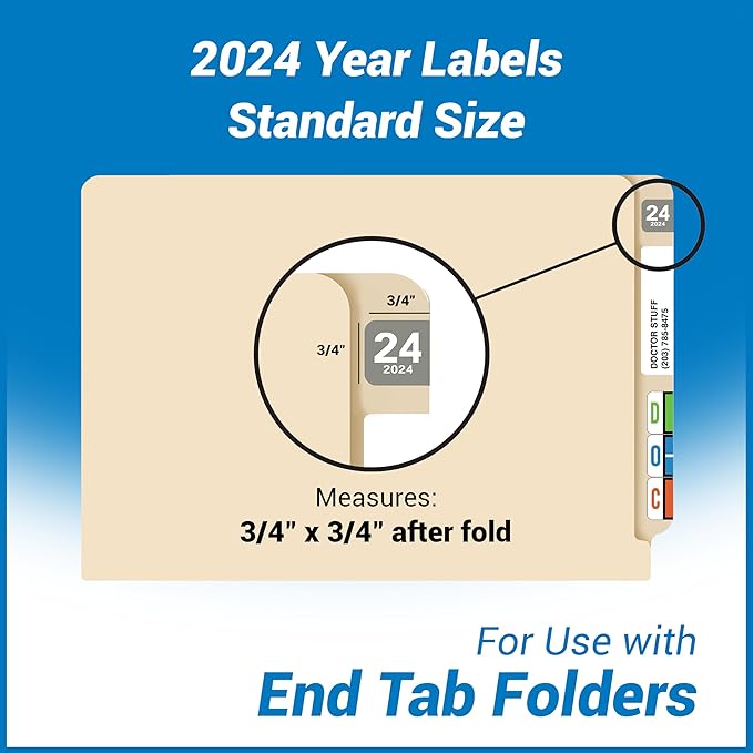 2024 Year Labels, Doctor Stuff 2024 Chart Stickers, Col'R'Tab/Tabbies Style - Image 4