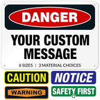 Custom Danger Sign, OSHA Sign, 10x7 Inches, Rust Free .040 Aluminum, Fade by SigoSigns