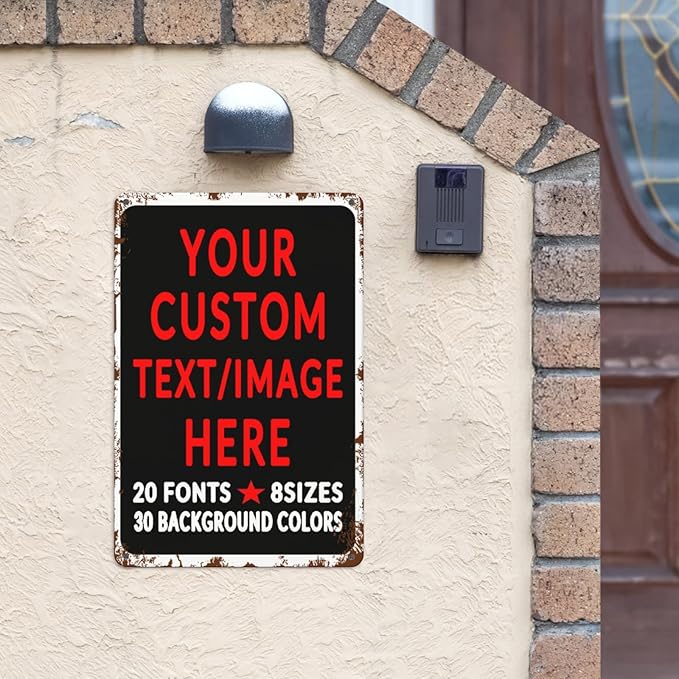 Custom Sign Personalized Custom Metal Sign, Customize - Image 2