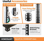 HOMEDANT 35.9" W 5 Tier Heavy Duty Garage Shelving Adjustable Metal Rack - Image 6