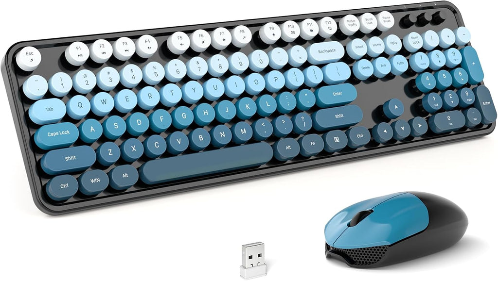 MOFII Wireless Keyboard and Mouse Combo, Full Size 2.4G Plug and Play