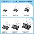 60 PCS Large Binder Clips – 2Inch 51mm Big Black Metal Paper Clamps, Extra - Image 4