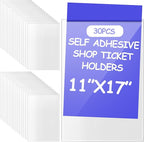 Outus Self Adhesive Shop Ticket Holders Clear Plastic Sleeves Adhesive Pockets by Outus