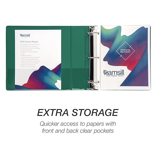 Samsill 2 Inch 3 Ring Binder, Made in USA, Economy Round Ring, 425 Sheet - Image 4