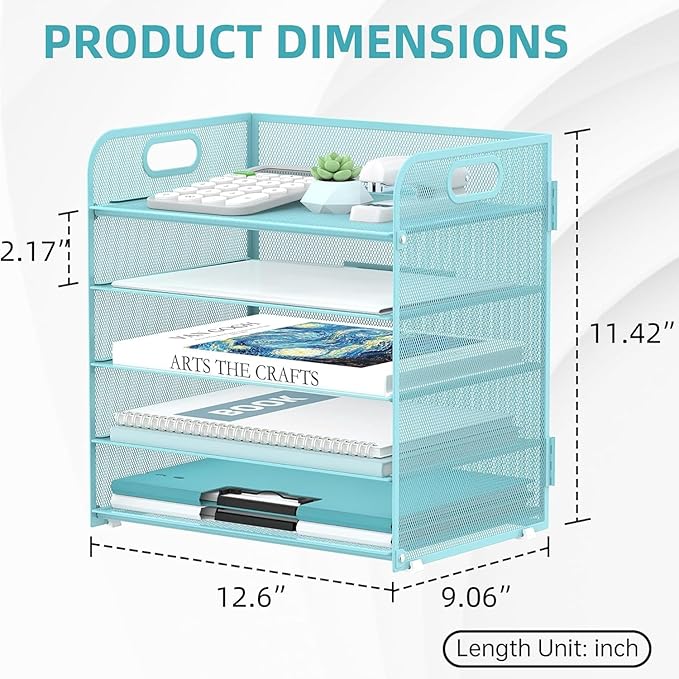 Supeasy 5 Trays Paper Organizer Letter Tray - Image 5