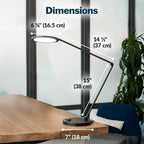 vari led studio lamp – white, front angle view