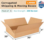 Large Shipping & Moving Boxes 30 x 20 x 4 inches - Image 2