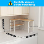 Golener Countertop Organizer Corner Shelf, 2-Tier Adjustable Stackable Corner - Image 2