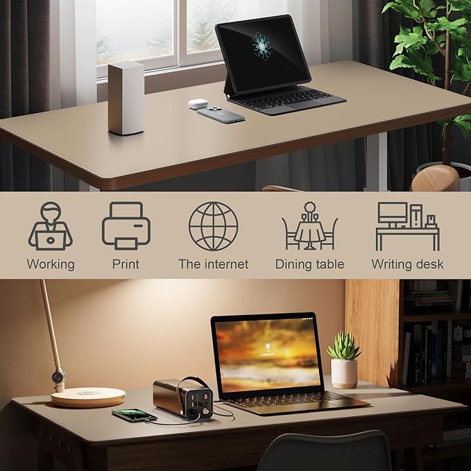 DAWNTREES Desk Mat Protector, PU Leather Desk Pad, Non Slip, Large Mouse Pad - Image 3