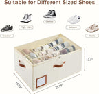 INSTY Shoe Organizer for Closet Fit 24 Pairs, Large Foldable Shoe Storage - Image 2