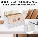 Two-Layer Solid Wooden Mail Storage Organizer Holder - Image 8