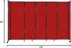Versare Straightwall Sliding Portable Wall Partition | Freestanding Office - Image 7