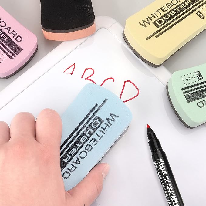 Tamaki 6 Pack Dry Erasers for White Board Magnetic Whiteboard Eraser, Pastel - Image 7