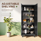 letaya 75" h metal storage cabinet with 2 on a desk or shelf