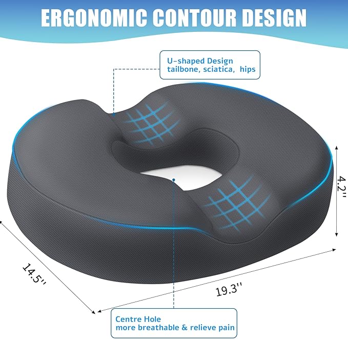 BlissTrends Donut Pillow Seat Cushion, Donut Chair Cushions - Image 2