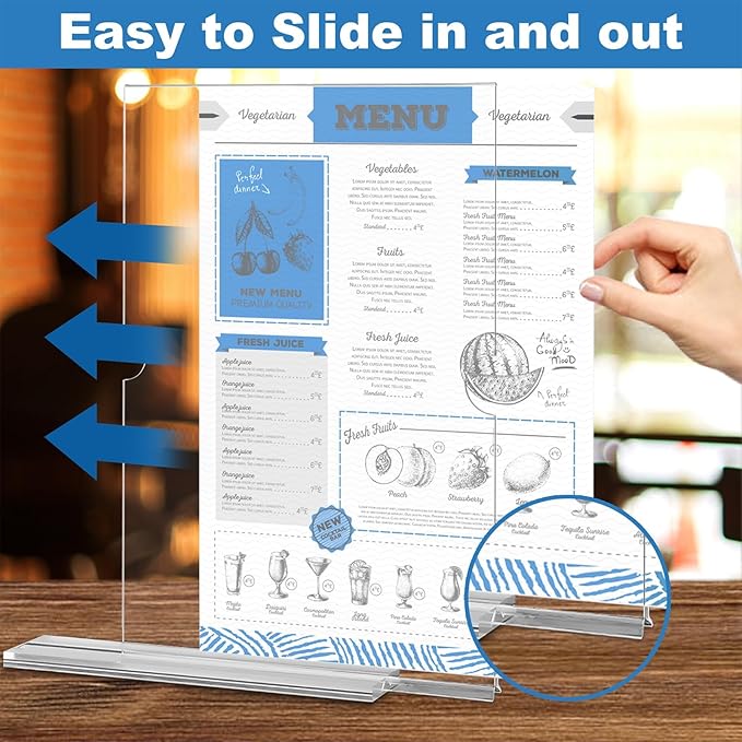 EHWINE 10 Pack 8.5 x 11 Acrylic Sign Holder - Image 7