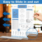 EHWINE 10 Pack 8.5 x 11 Acrylic Sign Holder - Image 7