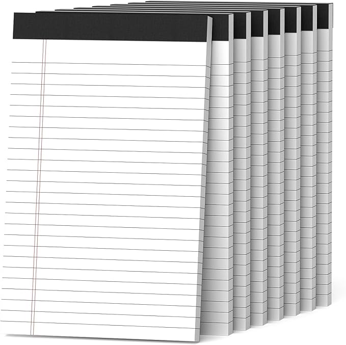 8 Pack Note Pads 5 x 8 Inch Small Legal Pads 5 x 8 White Notepad 5 x 8 by Nichela