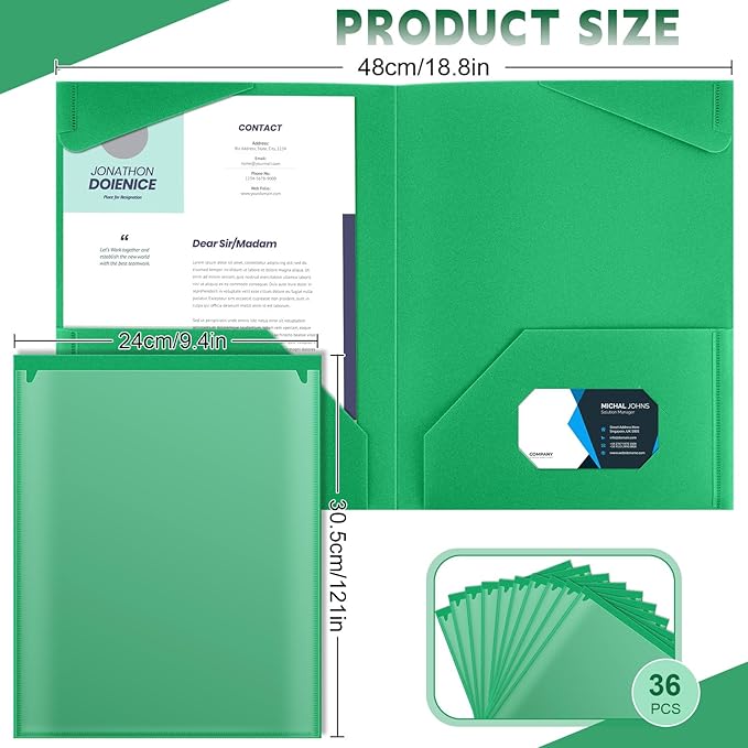 Henoyso 36 Pcs Plastic Folders - Image 2