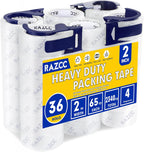 RAZCC Clear Packing Tape, 36 Rolls Heavy Duty Packaging Tape
