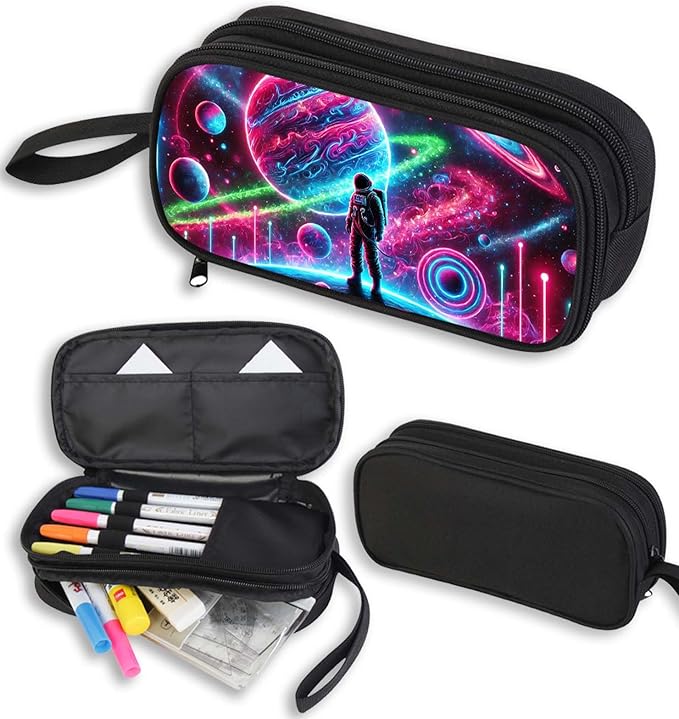 AnySmic Astronaut Pencil Case for Boys and Girls, Large Capactiy Pencil Pouch by AnySmic