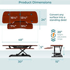 VERSADESK 48 Inch Electric Height Adjustable Ergonomic Desk Converter, - Image 4