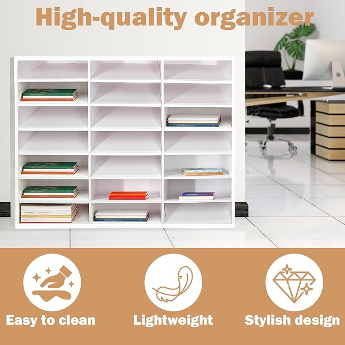 TUSAUW Literature Organizer, 21 Compartments Classroom Mailbox, Desktop File - Image 4