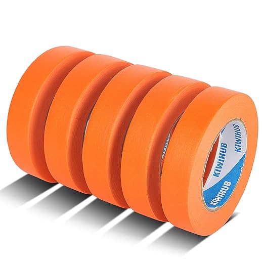 KIWIHUB Orange Painters Tape, 1 inch x 60 Yards x 5 Rolls by KIWIHUB