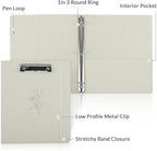 SKYDUE Clipboard Binder with Dividers, 1 Inch 3 Ring Binder with Clipboard on - Image 4