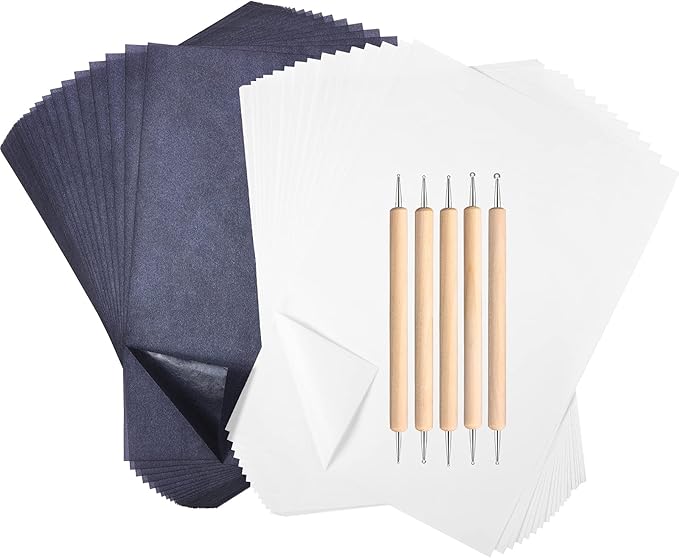 105 Pcs Carbon Transfer Paper 11.7 x 8.3 Inch Tracing Carbon Graphite Copy Paper by Outus