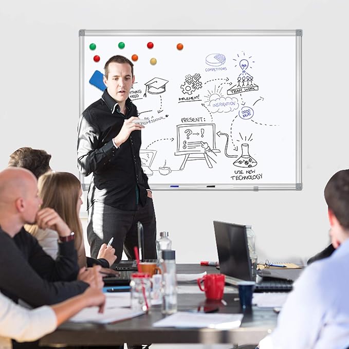H-Qprobd Dry Erase Board for Wall Aluminum Presentation Magnetic Whiteboard - Image 5