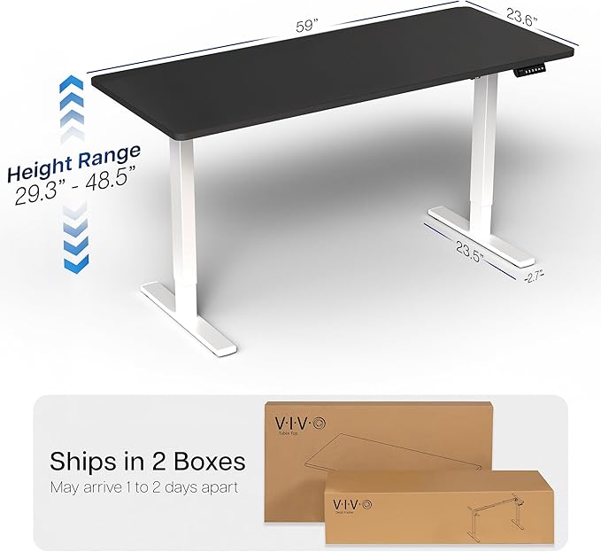 VIVO Electric 60 x 24 in Standing Desk, Memory Height Adjustment, 1B Series - Image 3