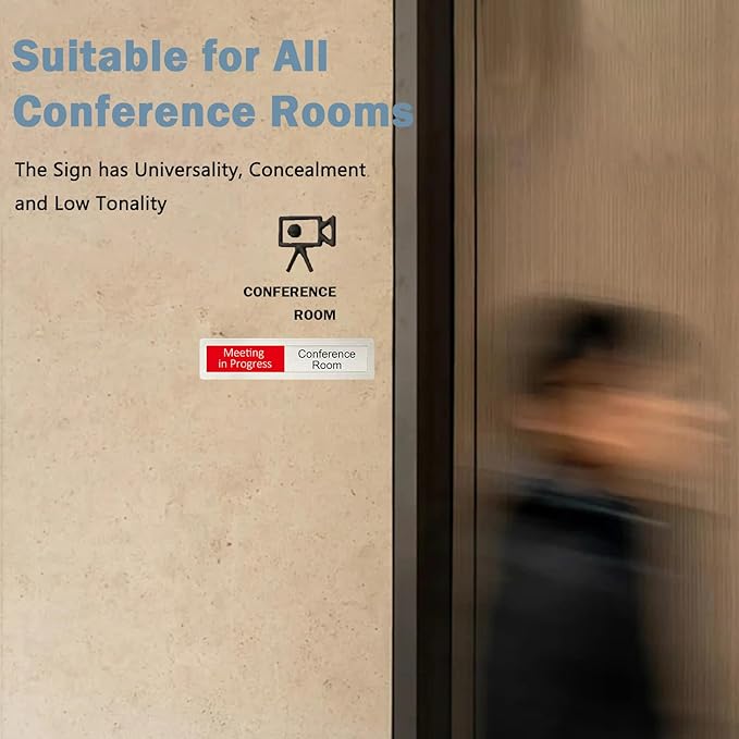 Available or Meeting in Progress Privacy Sign, Vacant Occupied Sign - Image 4