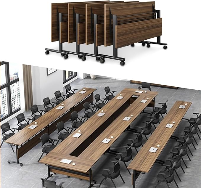 Folding Conference Table Foldable Conference Room Table, Conference Training by Unknown