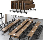 Folding Conference Table Foldable Conference Room Table, Conference Training by Unknown