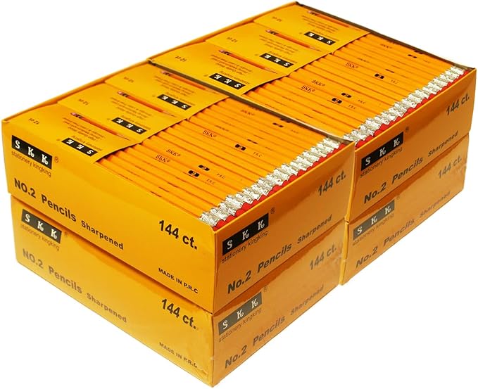 SKKSTATIONERY 576 Pack Pre-sharpened pencils, Bulk Yellow Sharpened Pencils by SKKSTATIONERY