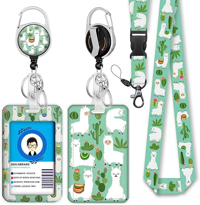 Cute Alpaca&Cactus Lanyards Detachable by Giancomics