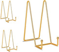 Decolore 8 inch 3 Pack Gold Plate Stands Table Top Easels Plate Holder Display by Decolore