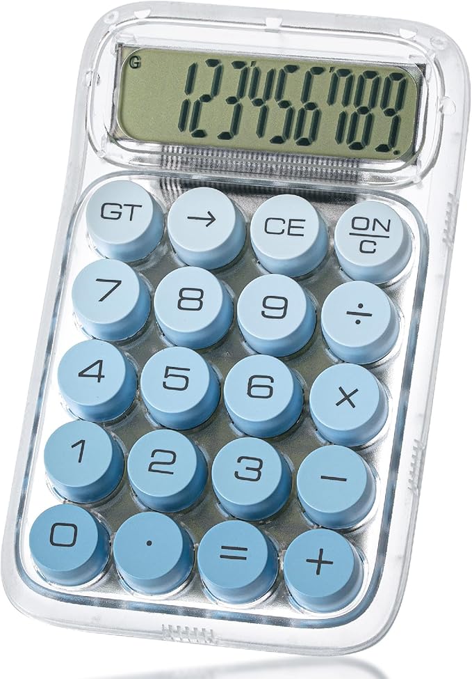 Mr. Pen- Mechanical Switch Calculator, 10 Digits, Transparent Body, Large LCD by MrPen
