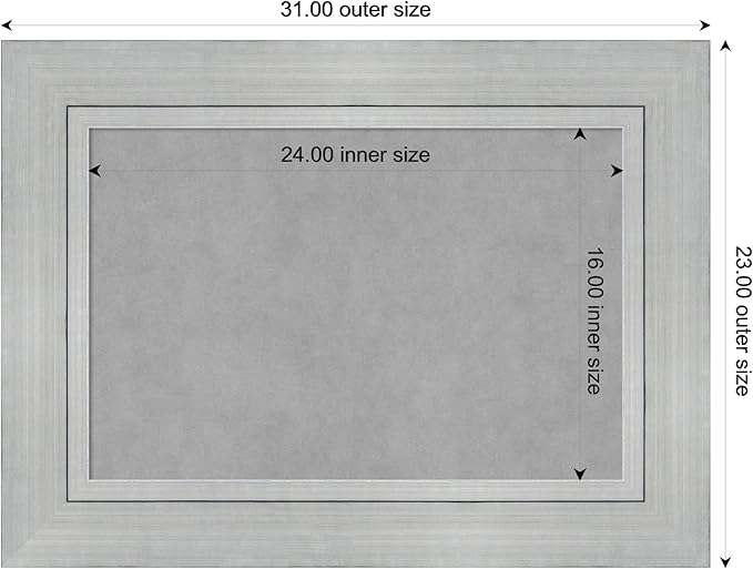 Amanti Art Silver Framed Magnetic Board 23x31 Medium Vision Board - Image 4